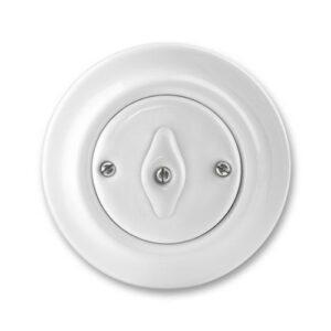 ABB Decento vypínač č.6 (č.1) otočný bílá 3560K-C06345 porcelán