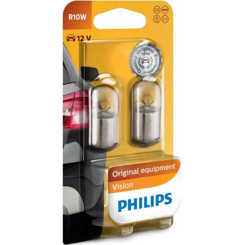 Autožárovky Philips R10W 12814B2 10W 12V BA15s (v balení 2ks) s homologací