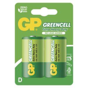 Baterie D GP R20 Greencell (blistr 2ks)