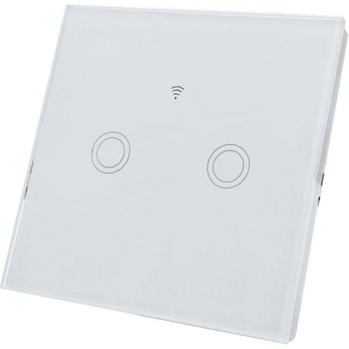 Bezdrátový spínač Greenlux GXSH041 WiFi 2SWITCH bílé sklo