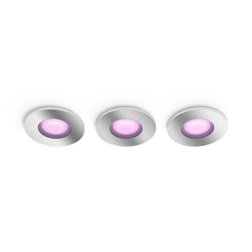 Bluetooth LED koupelnové svítidlo set 3ks Philips Hue Xamento IP44 GU10 5