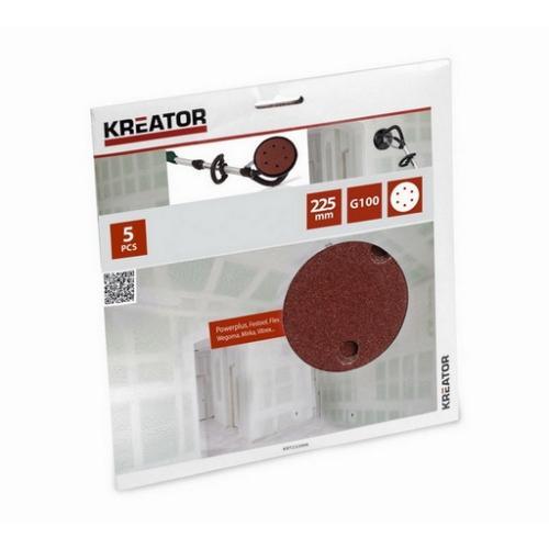 Brusný kotouč 225mm G100 5ks KREATOR KRT232006