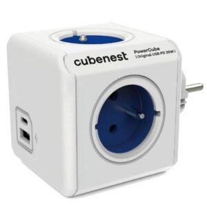 CUBENEST ORIGINAL USB PD 20W 4x230V + USB A+C modrá