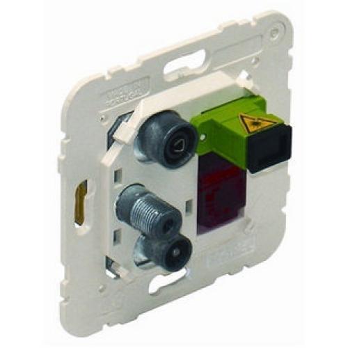 Efapel LOGUS 90 Multimediální zásuvka R-TV-SAT RJ45 Cat.6 UTP optic.kon. SC APC 21545