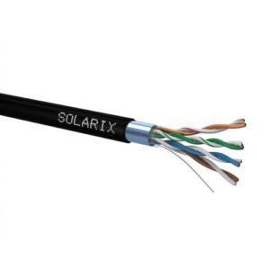 FTP kabel Solarix SXKD-5E-FTP-PE černý venkovní (box 305m)