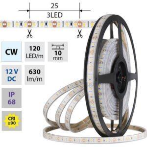 LED pásek McLED 12V studená bílá š=10mm IP68 9