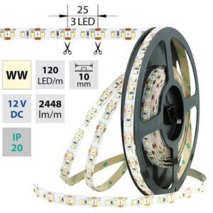 LED pásek McLED 12V teplá bílá š=10mm IP20 28