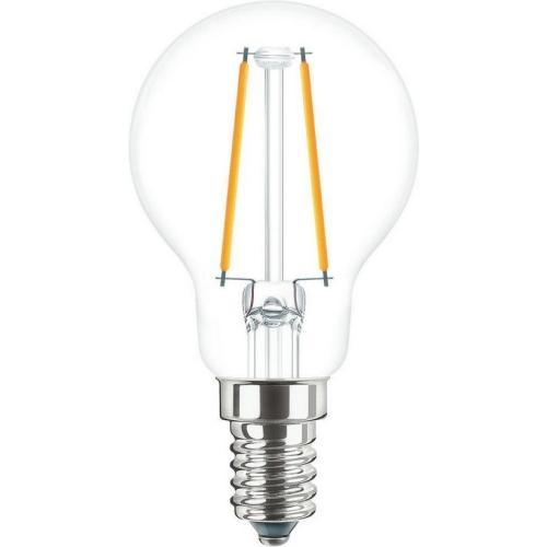 LED žárovka E14 Philips Classic Filament P45 2W (25W) teplá bílá (2700K)