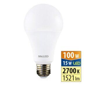 LED žárovka E27 McLED 15W (100W) teplá bílá (2700K) ML-321.100.87.0