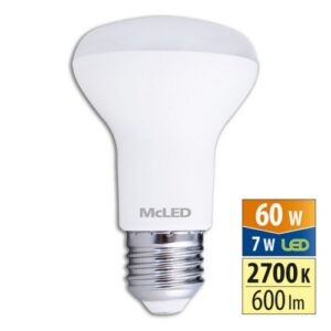 LED žárovka E27 McLED R63 7W (60W) teplá bílá (2700K)