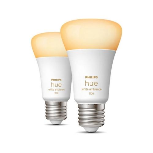 LED žárovka E27 Philips Hue 2ks 8W (75W) White Ambiance (2200-6500K) stmívatelná