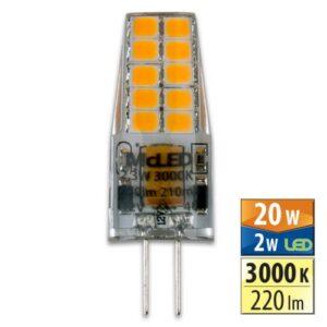 LED žárovka G4 McLED 2W (20W) teplá bílá (3000K) 12V ML-325.004.92.0