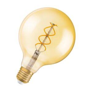 LED žárovka Vintage 1906 E27 OSRAM 4W (25W) teplá bílá (2000K) Retro Filament Gold Globe125 stmívatelná