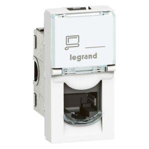 Legrand Mosaic bílá zásuvka RJ45 1M Cat. 6a STP 76573