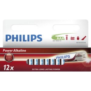 Mikrotužkové baterie AAA Power Alkaline LR03 P12W alkalické (blistr 12ks)