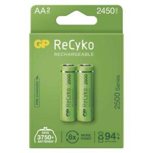 Nabíjecí tužkové baterie AA GP ReCyko HR6 2500mAh NiMH B2125 (blistr 2ks)