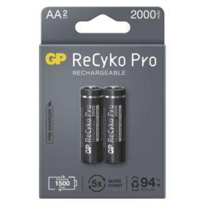 Nabíjecí tužkové baterie AA GP ReCyko Pro Professional HR6 2000mAh NiMH B2220 (blistr 2ks)