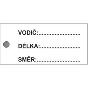 Štítek kabelový - vodič délka směr 30x70mm