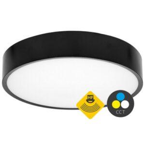 Stropní LED svítidlo Ecolite MARTIN WMAT350/HF-25W/CR 3000/4000K černá IP65 s pohybovým čidlem