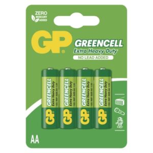 Tužkové baterie AA GP R6 Greencell (blistr 4ks)