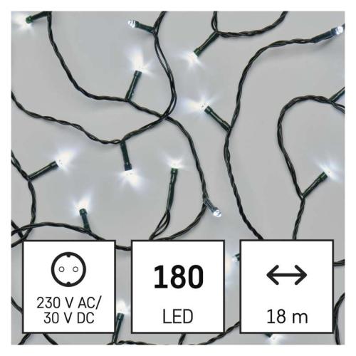 Vánoční osvětlení EMOS D4AC09 ZY2159 180LED řetěz 18m studená bílá 8 programů svícení